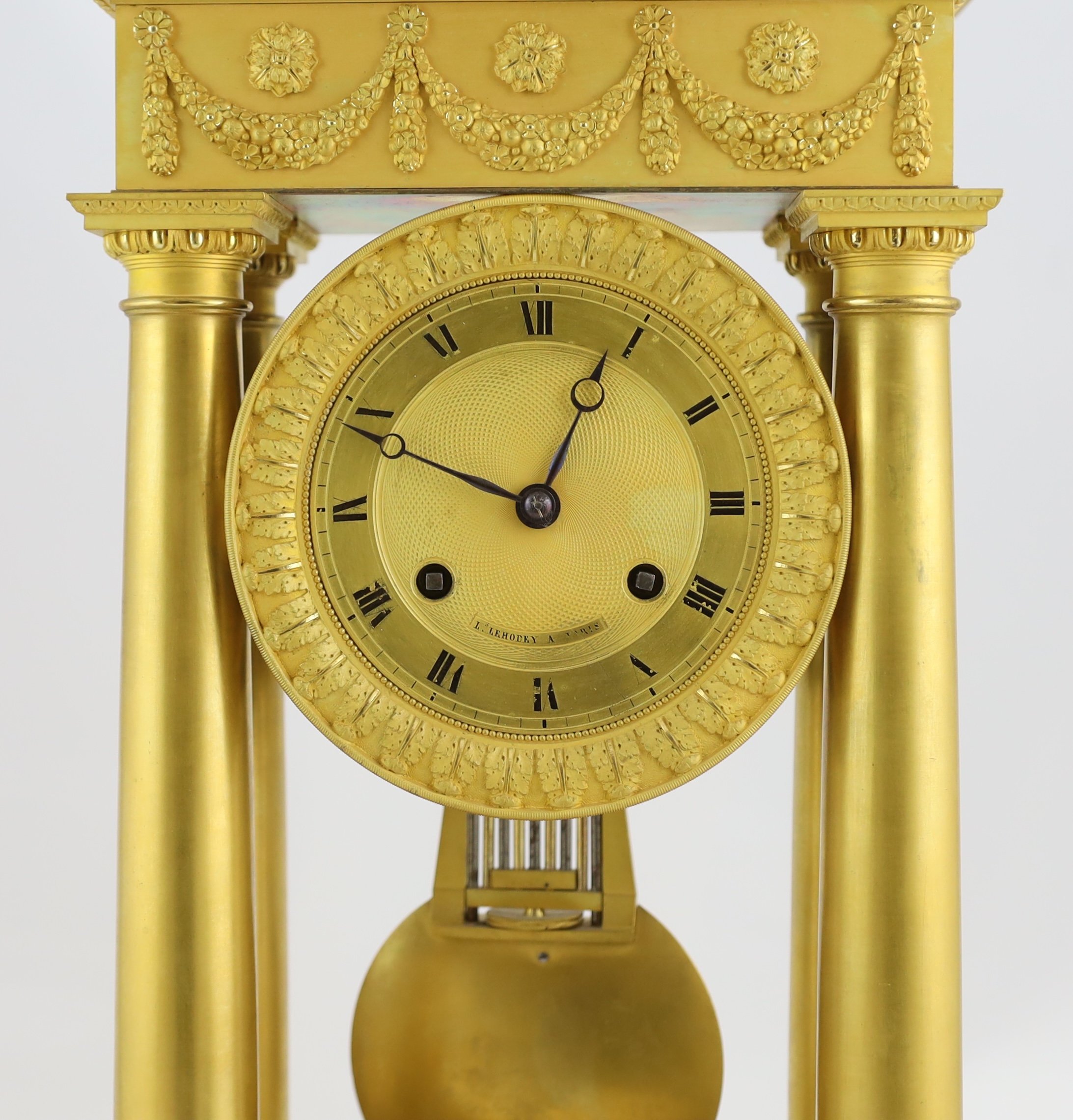 L. Lehodey à Paris, a 19th century French ormolu portico clock